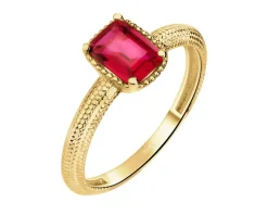 Złoty pierścionek z cyrkonią