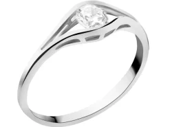 Złoty pierścionek z cyrkonią