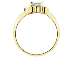 Złoty pierścionek z cyrkoniami