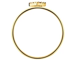 Złoty pierścionek z cyrkoniami - serce