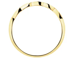 Złoty pierścionek z cyrkoniami