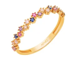 Złoty pierścionek z cyrkoniami