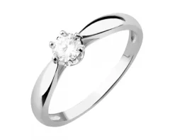 Złoty pierścionek z cyrkonią