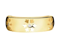 Złoty pierścionek z cyrkoniami