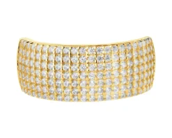 Złoty pierścionek z cyrkoniami