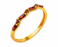 Złoty pierścionek z cyrkoniami