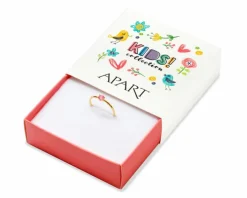 Złoty pierścionek z cyrkonią