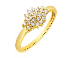 Złoty pierścionek z cyrkoniami