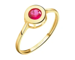 Złoty pierścionek z cyrkonią