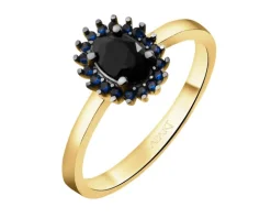 Złoty pierścionek z cyrkoniami