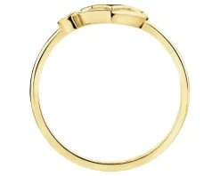 Złoty pierścionek z cyrkonią - serce