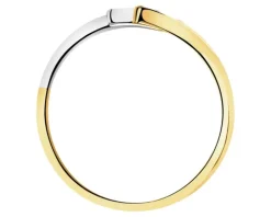 Złoty pierścionek z cyrkoniami