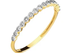Złoty pierścionek z cyrkoniami