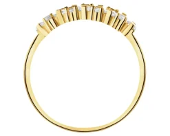 Złoty pierścionek z cyrkoniami