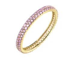 Złoty pierścionek z cyrkoniami - Eternity