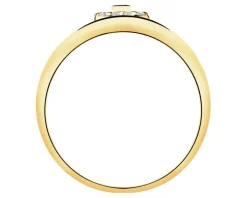 Złoty pierścionek z cyrkoniami