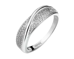 Złoty pierścionek z cyrkoniami