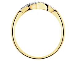 Złoty pierścionek z cyrkoniami - nieskończoność