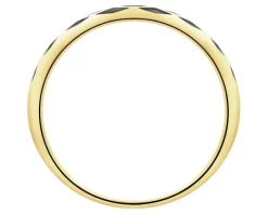 Złoty pierścionek z emalią