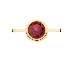 Złoty pierścionek z korundem syntetycznym