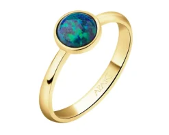 Złoty pierścionek z opalitem