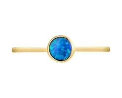 Złoty pierścionek z opalitem