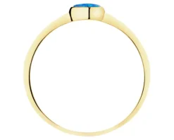 Złoty pierścionek z opalitem