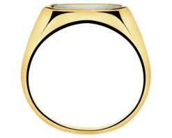 Złoty pierścionek z topazem - sygnet