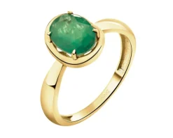 Złoty pierścionek z turmalinem syntetycznym