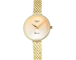 Złoty zegarek z cyrkoniami